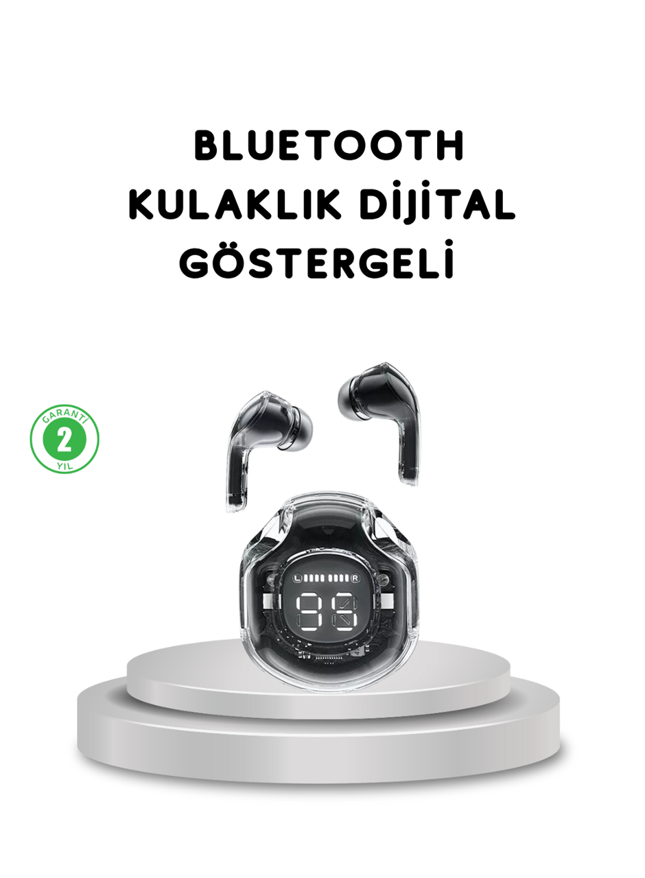 Bluetooth 5.3 Kablosuz Kulaklık HiFi Stereo ve Ekstra Bass Dijital Ekranlı