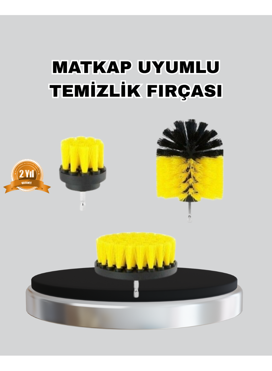 3 Parça Matkap Fırça Temizlik Seti – Her Yüzey İçin Güçlü ve Pratik Çözüm