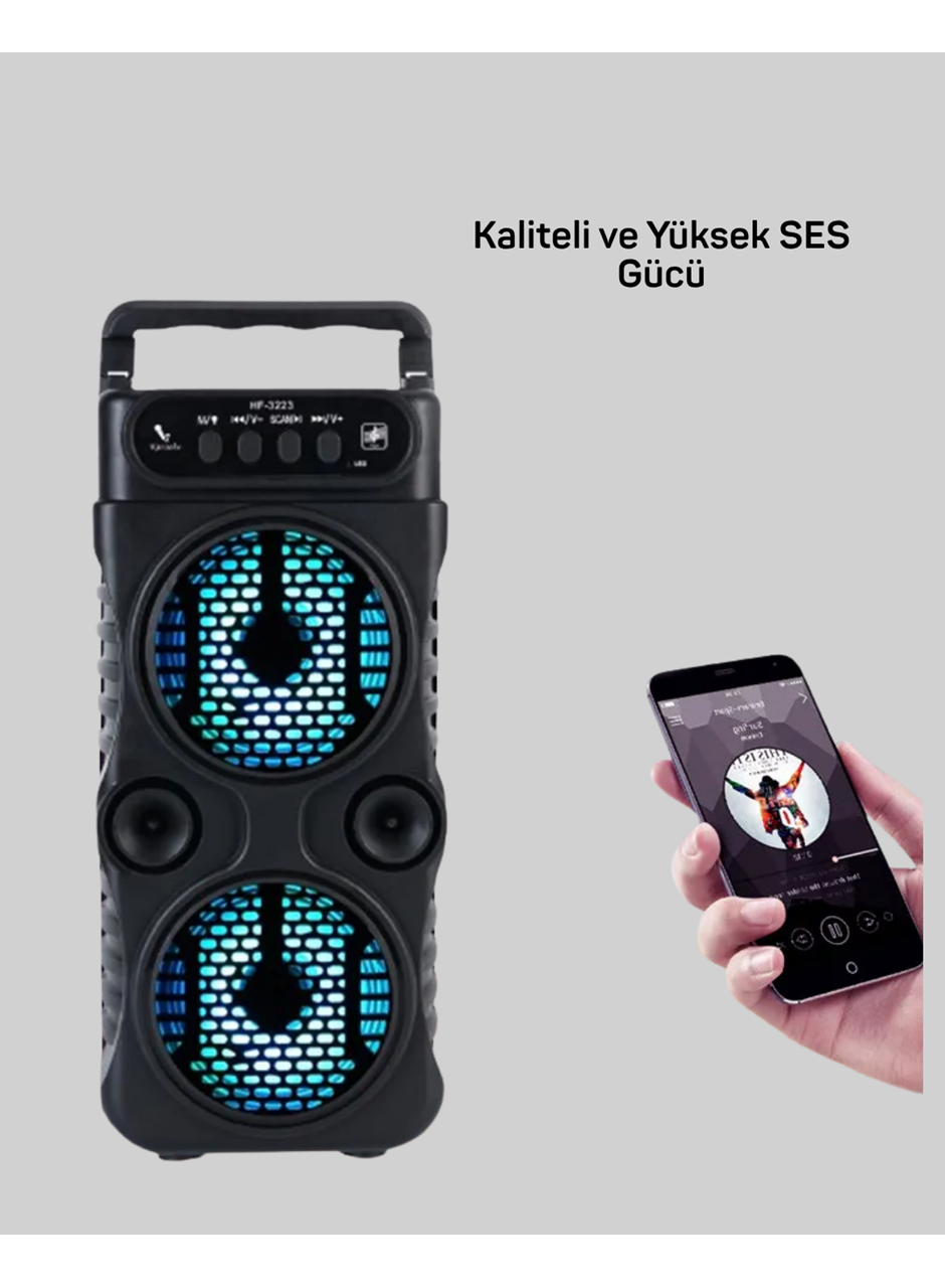 LED Parti Işıklı Bluetooth Hoparlör
