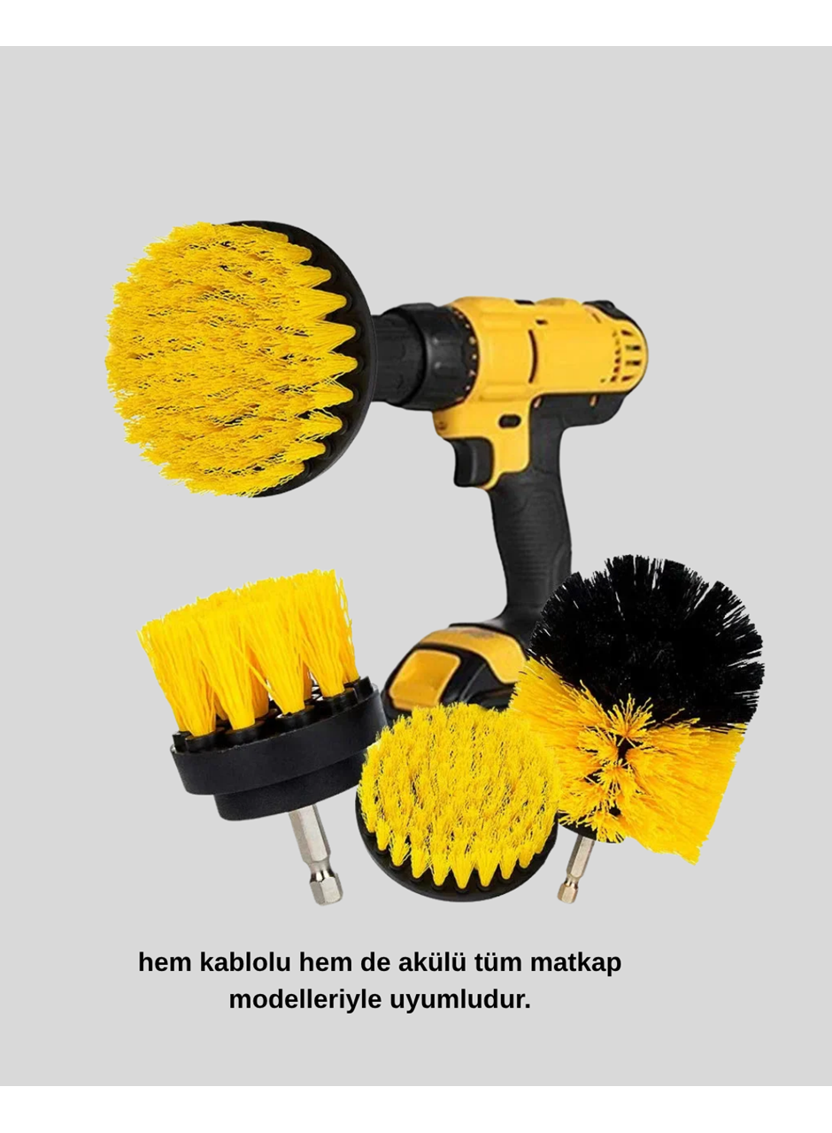 3 Parça Matkap Fırça Temizlik Seti – Her Yüzey İçin Güçlü ve Pratik Çözüm
