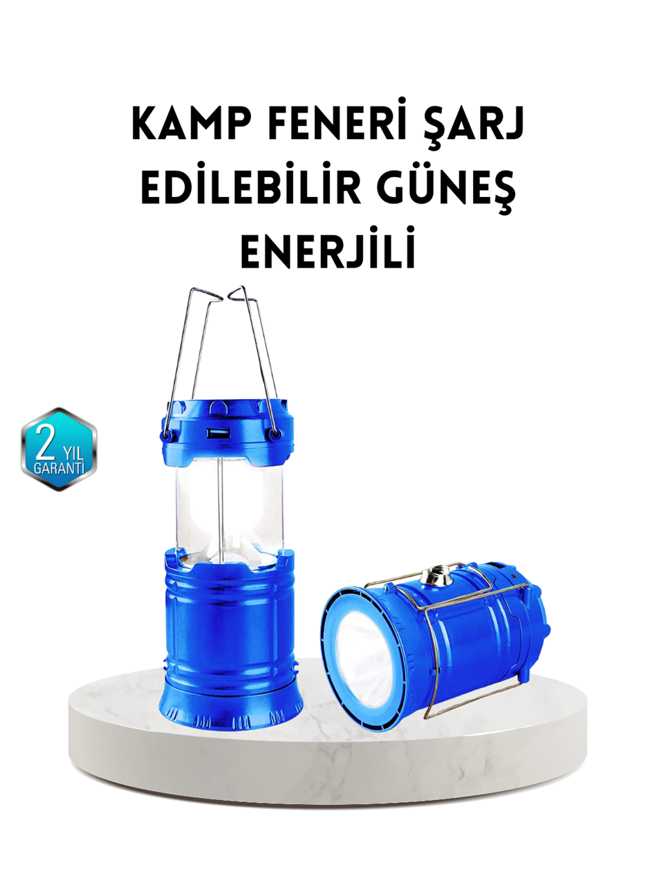 Güneş Enerjisiyle Çalışan Kamp Feneri Hafif Portatif Uzun Ömürlü