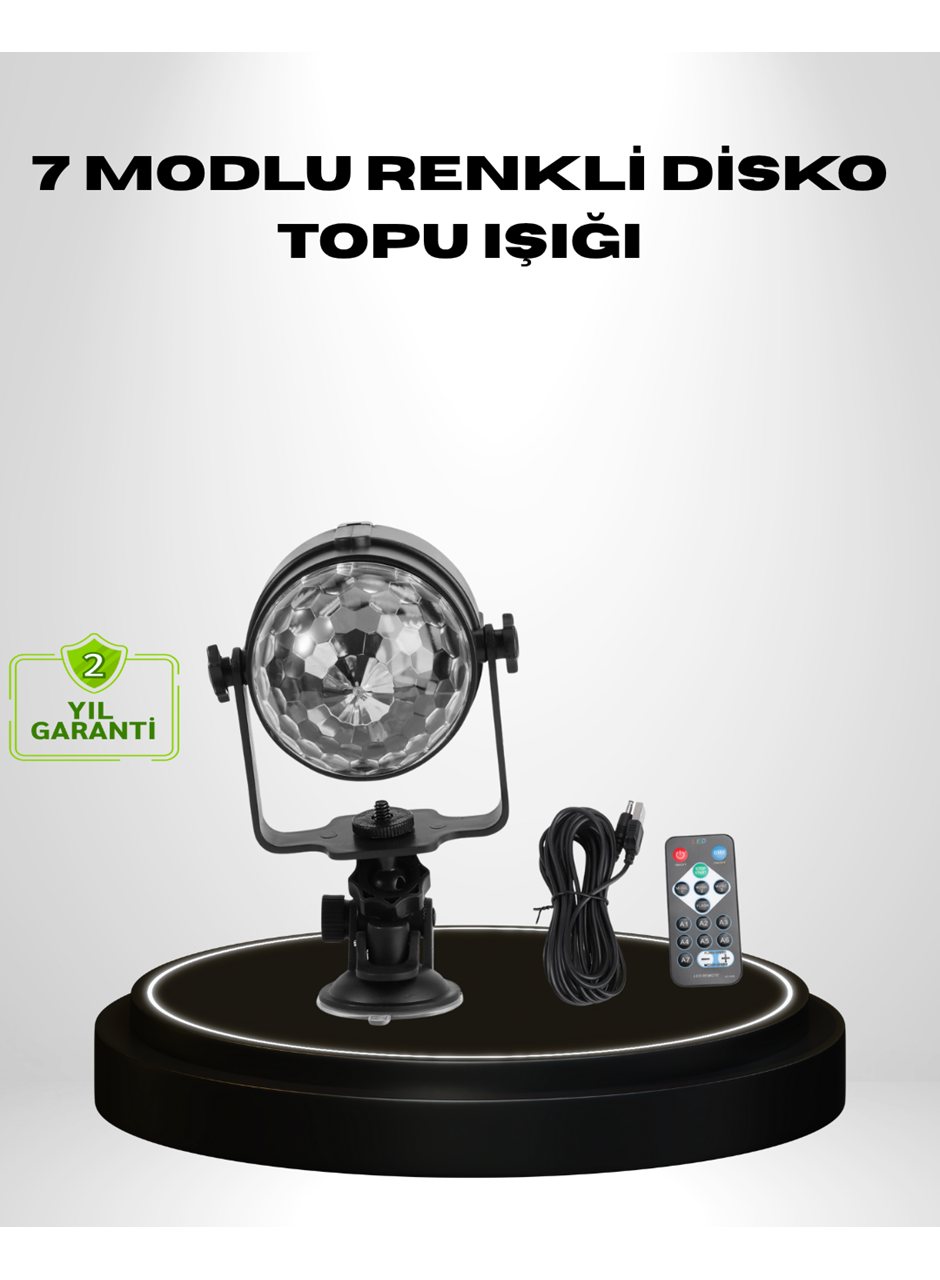 Ritme Duyarlı LED Disko Topu – Renkli Işık Gösterili Parti Lambası