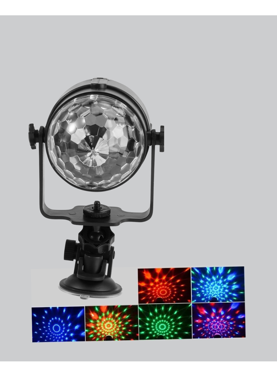 Ritme Duyarlı LED Disko Topu – Renkli Işık Gösterili Parti Lambası