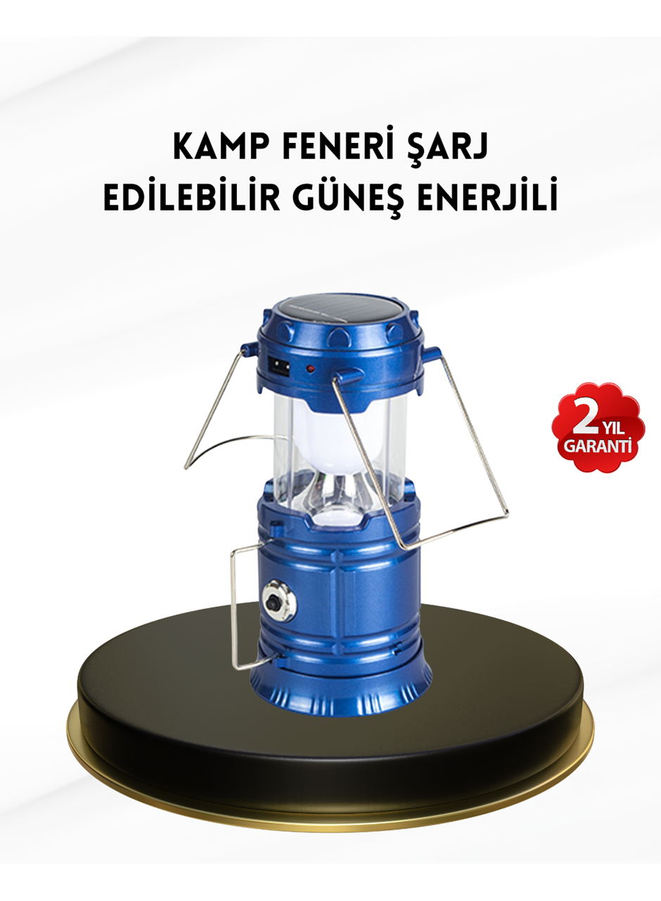 Solar Kamp Lambası Kızak Sistemli Şarjlı Taşınabilir Doğa Yürüyüşü Işığı