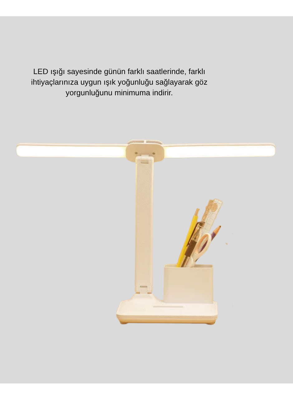 LED Işıklı Masa Lambası – Göz Yormayan, Kısılabilir ve Esnek Başlıklı