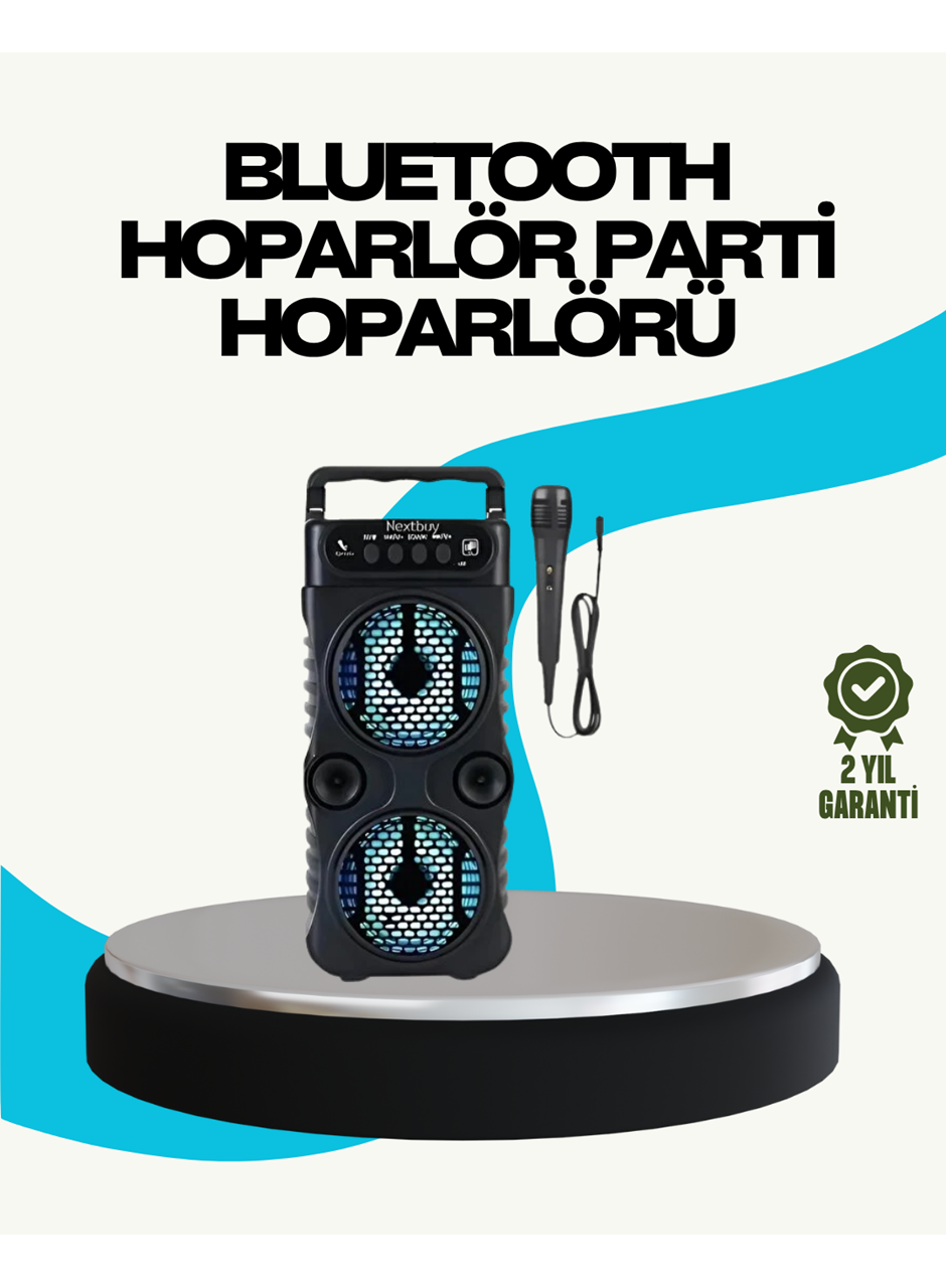LED Işıklı Kablosuz Hoparlör – Bluetooth, FM Radyolu, Taşınabilir Şarjlı