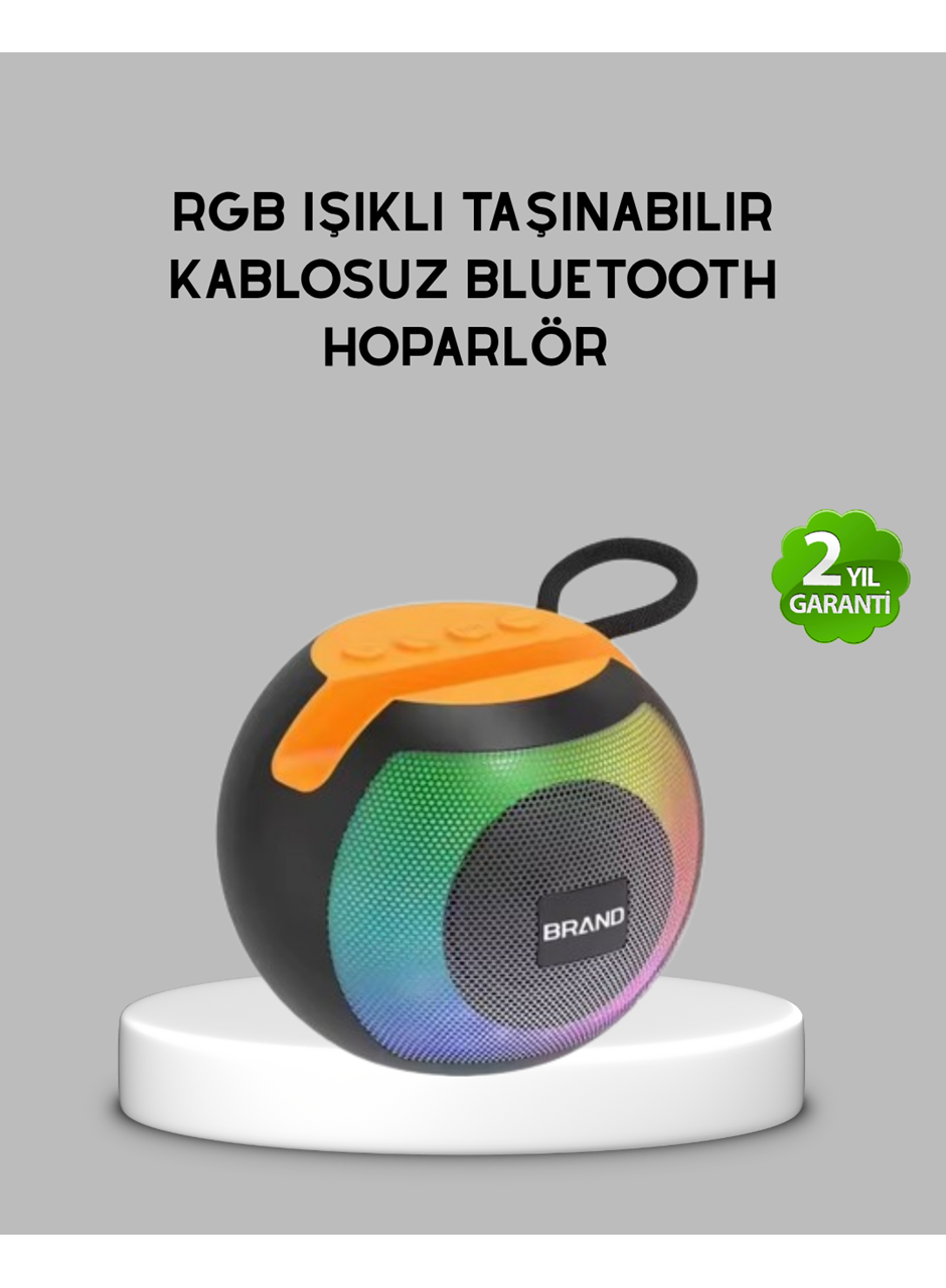 Bluetooth 5.0 Hoparlör – RGB Işıklı, Güçlü Bas ve 360° Surround Ses