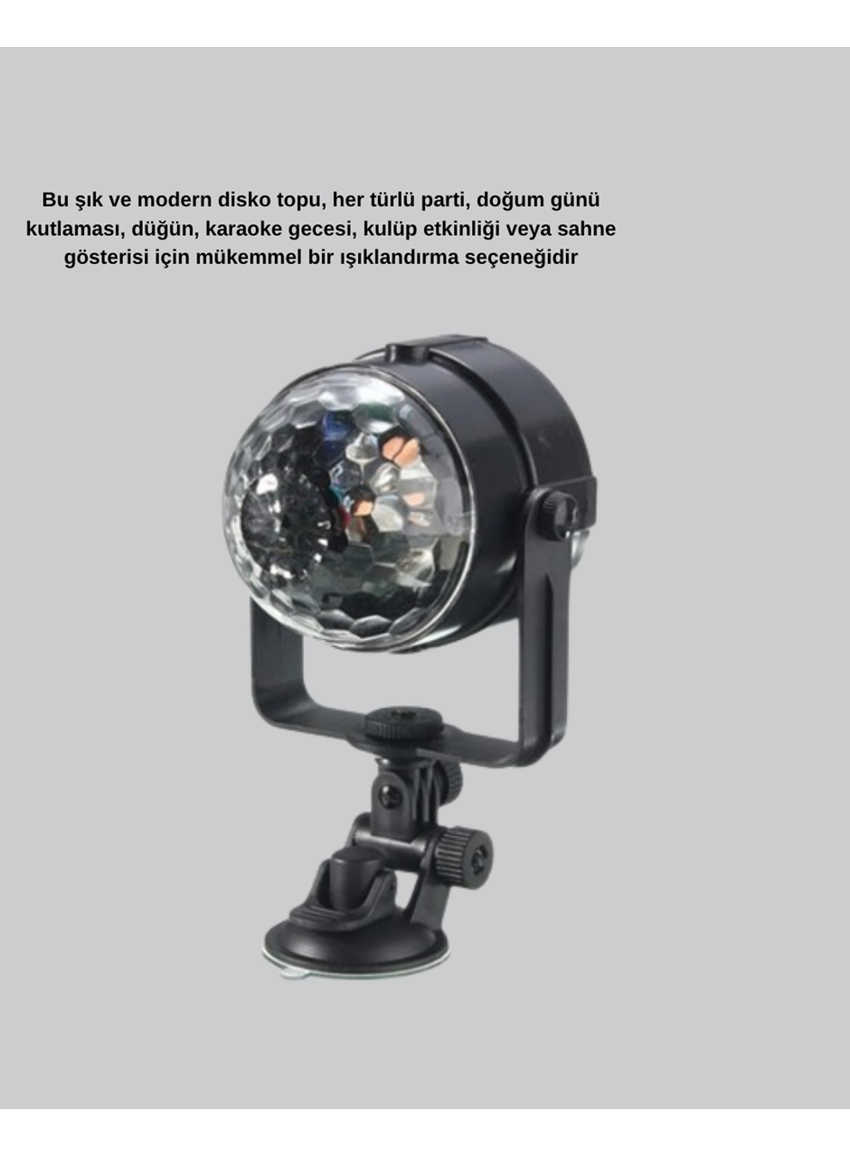 Müzik Ritmine Duyarlı Renkli Disko Topu – 7 Modlu Işıklı Parti Lambası