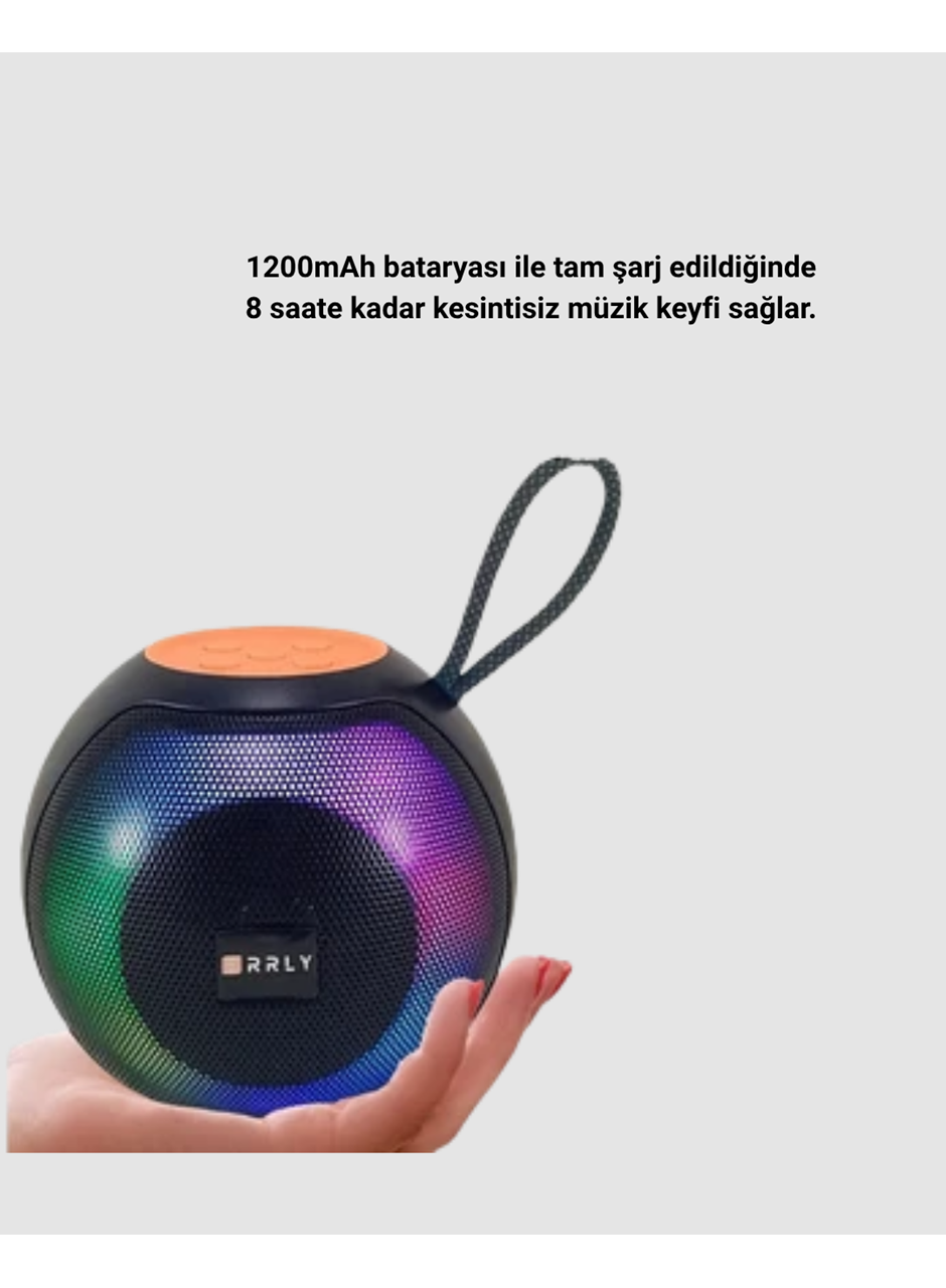 Taşınabilir Bluetooth Hoparlör – RGB Işıklı, Güçlü Bas ve 8 Saat Pil Ömrü
