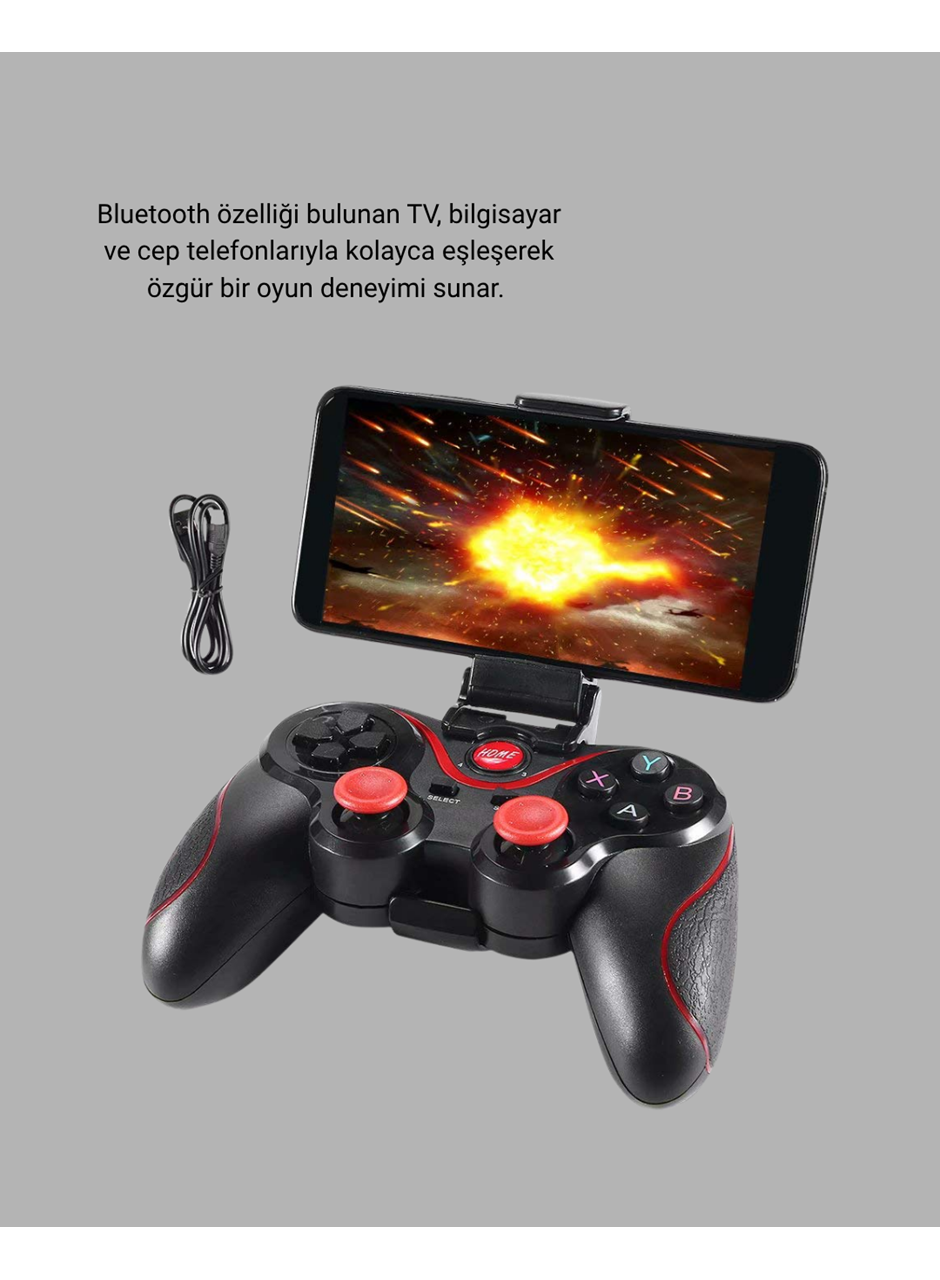 Bluetooth Kablosuz Gamepad TV PC Telefon Uyumluluğu Kolay Bağlantılı