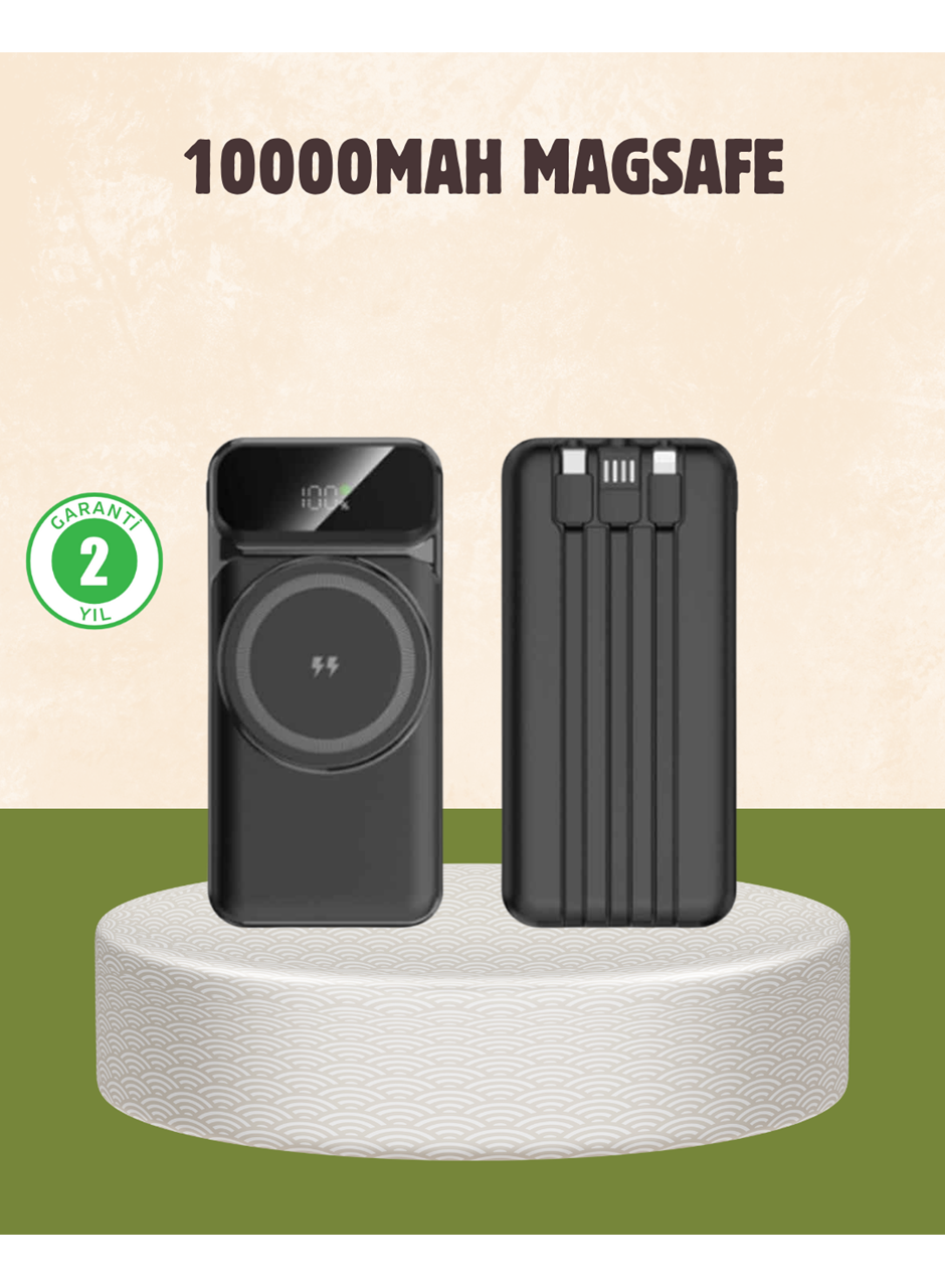 10000 mAh Kablosuz Powerbank – 15W Hızlı Şarj,  Type-C Çoklu Çıkışlı