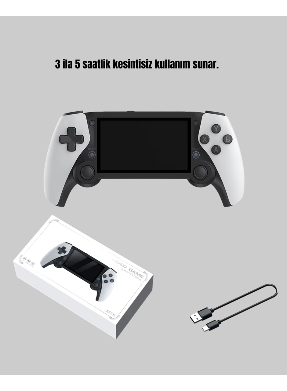 4.3 İnç Ekranlı Retro Oyun Konsolu – 64 GB Hafızalı, Şarjlı ve Multimedya Destekli