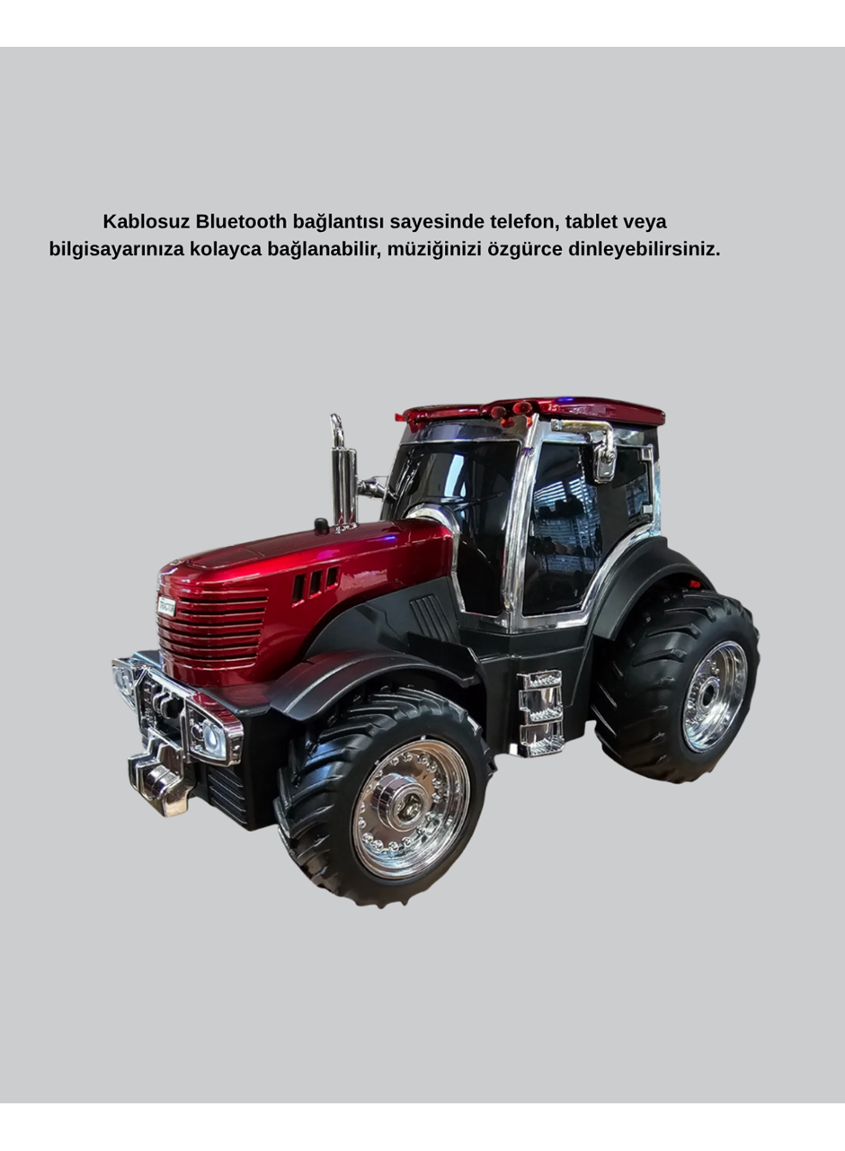 Traktör Tasarımlı Bluetooth Hoparlör 12W TWS Destekli Nostaljik Model