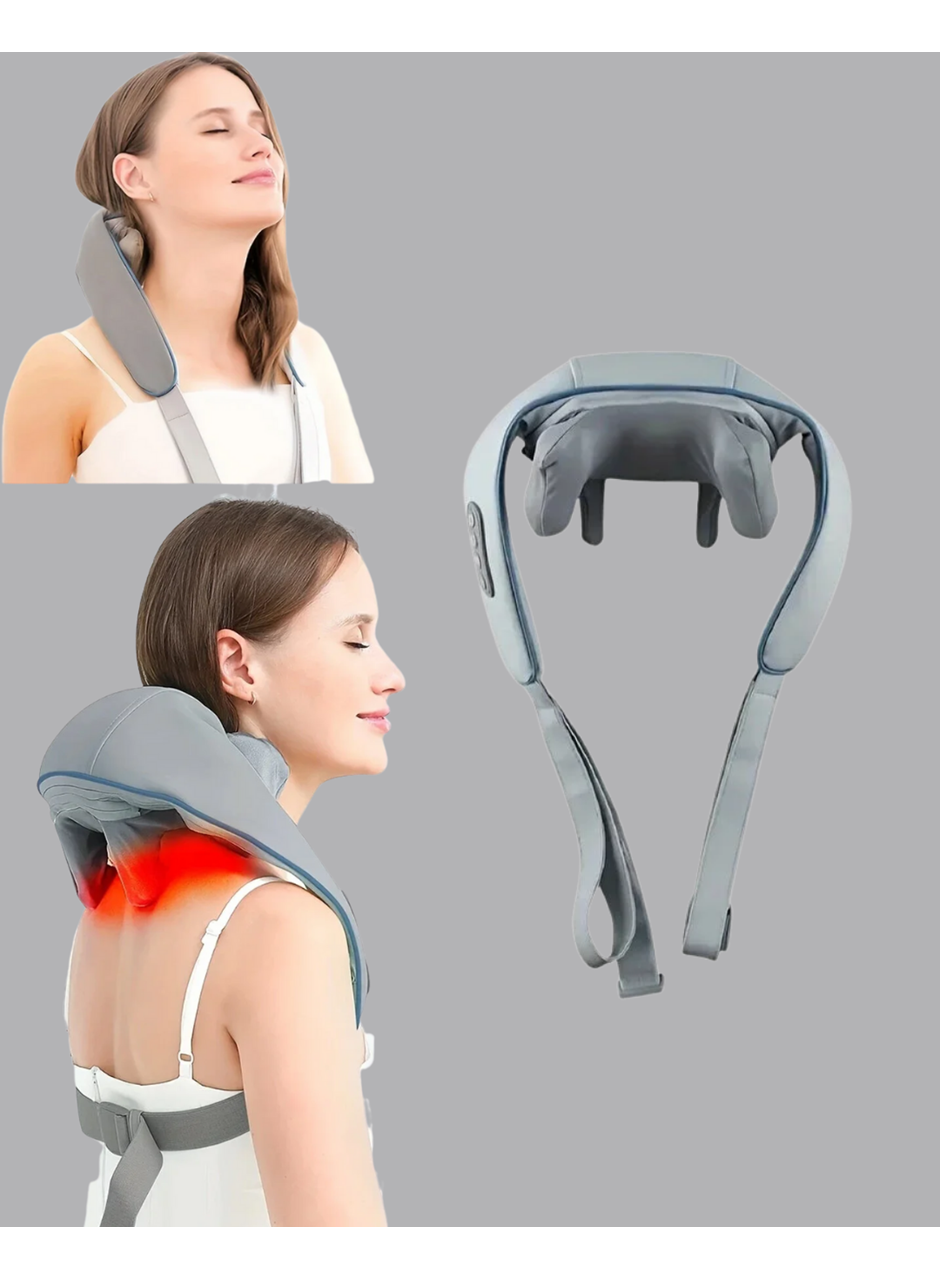 Titreşimli Boyun Masaj Cihazı Isı Terapili Şarjlı VNB-01 Ergonomik U Tasarım