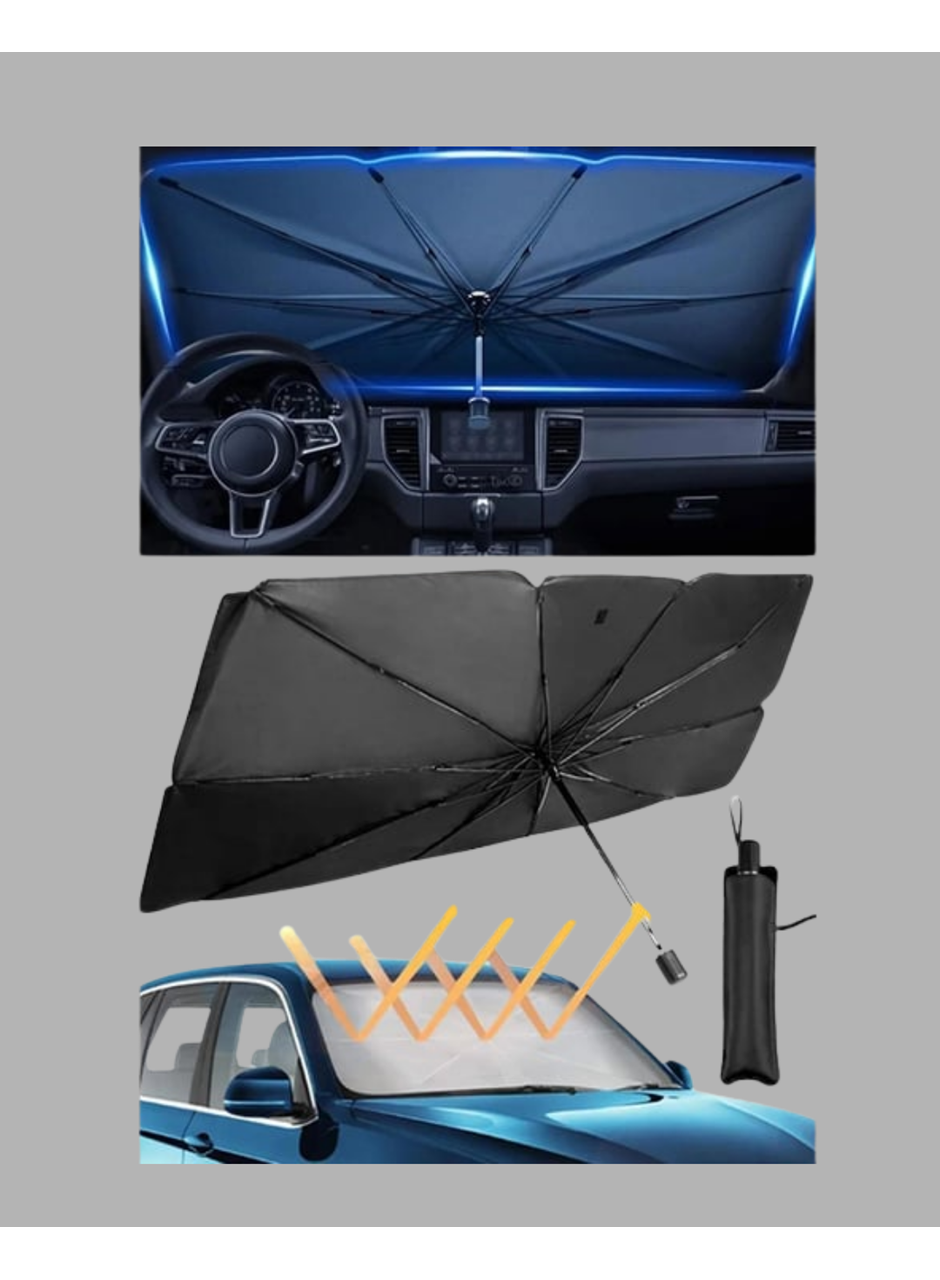 Katlanabilir Ön Cam Güneşliği Şemsiye – Her Araca Uygun Isı ve Işık Koruması