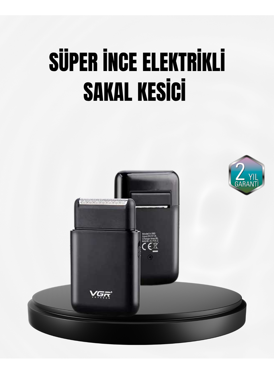 Taşınabilir Elektrikli Tıraş Makinesi USB Şarjlı 5W Motor ve 0.3 mm Hassas Kesim