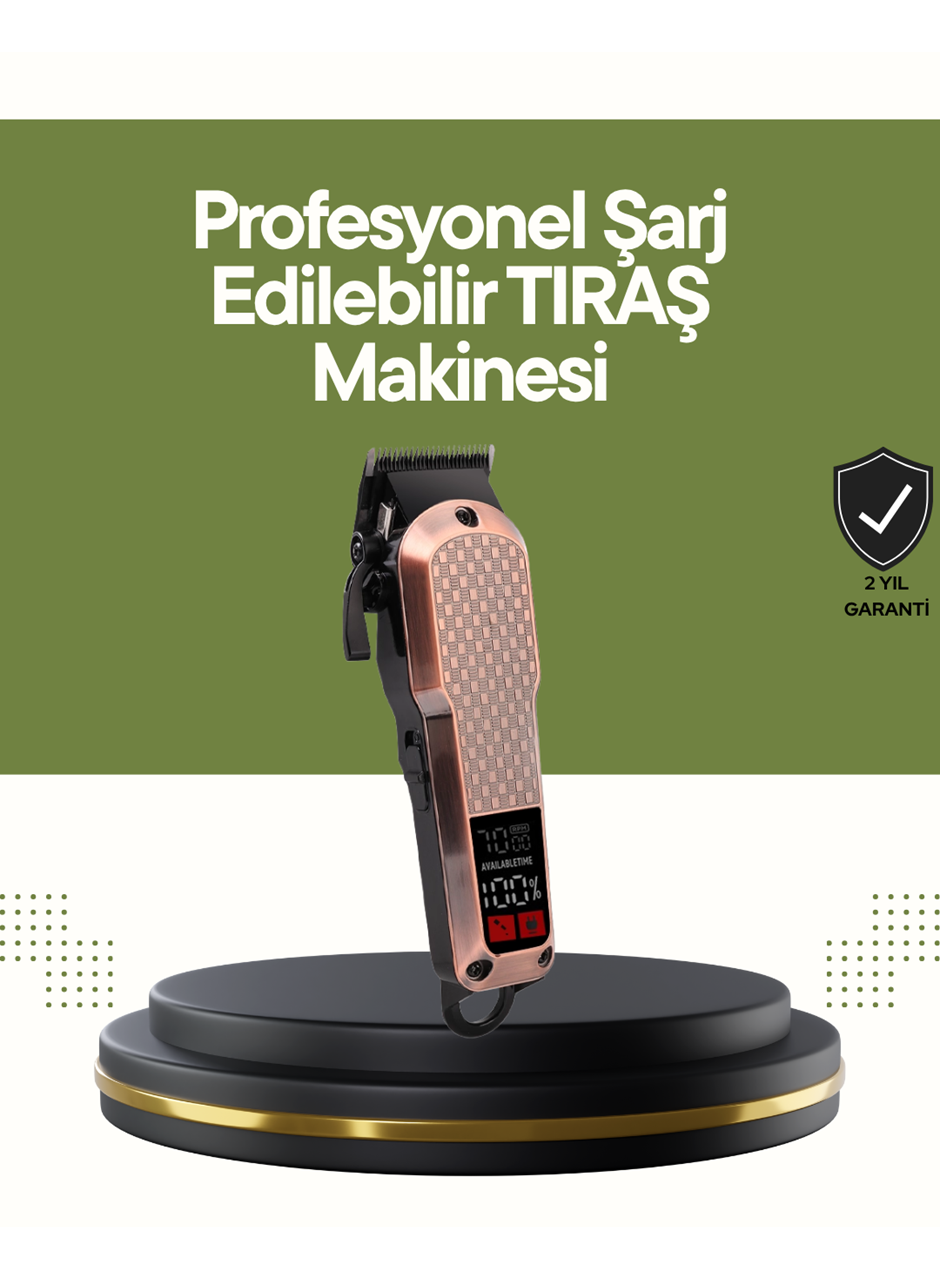 Şarjlı Saç Kesme Makinesi – 4 Kademeli Ayar, LCD Ekran ve Hızlı Şarj Desteği