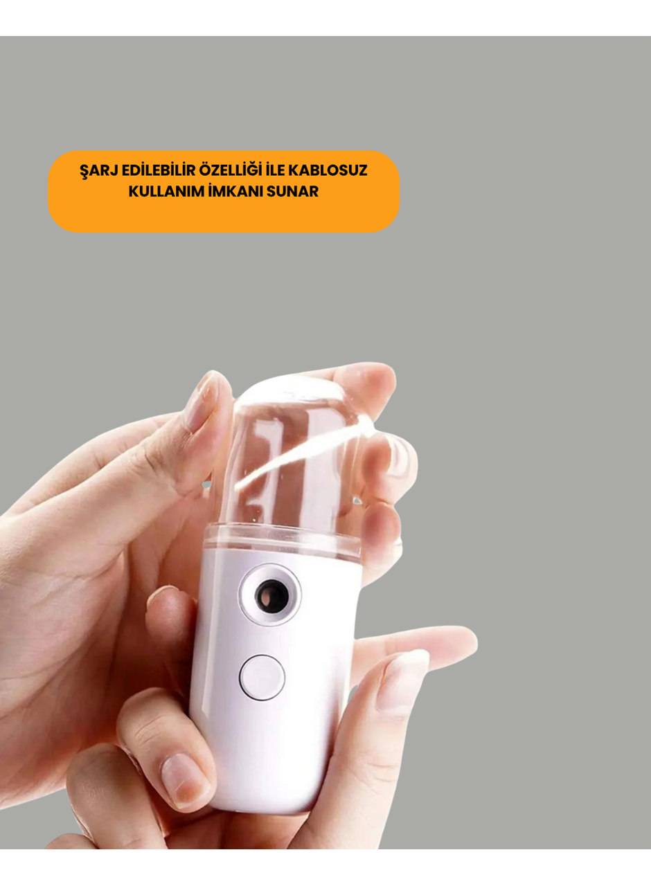 Taşınabilir Şarjlı Buhar Nemlendirici – Kablosuz Akıllı Pro Teknolojili Mini Cilt ve Ortam Nemlendirici