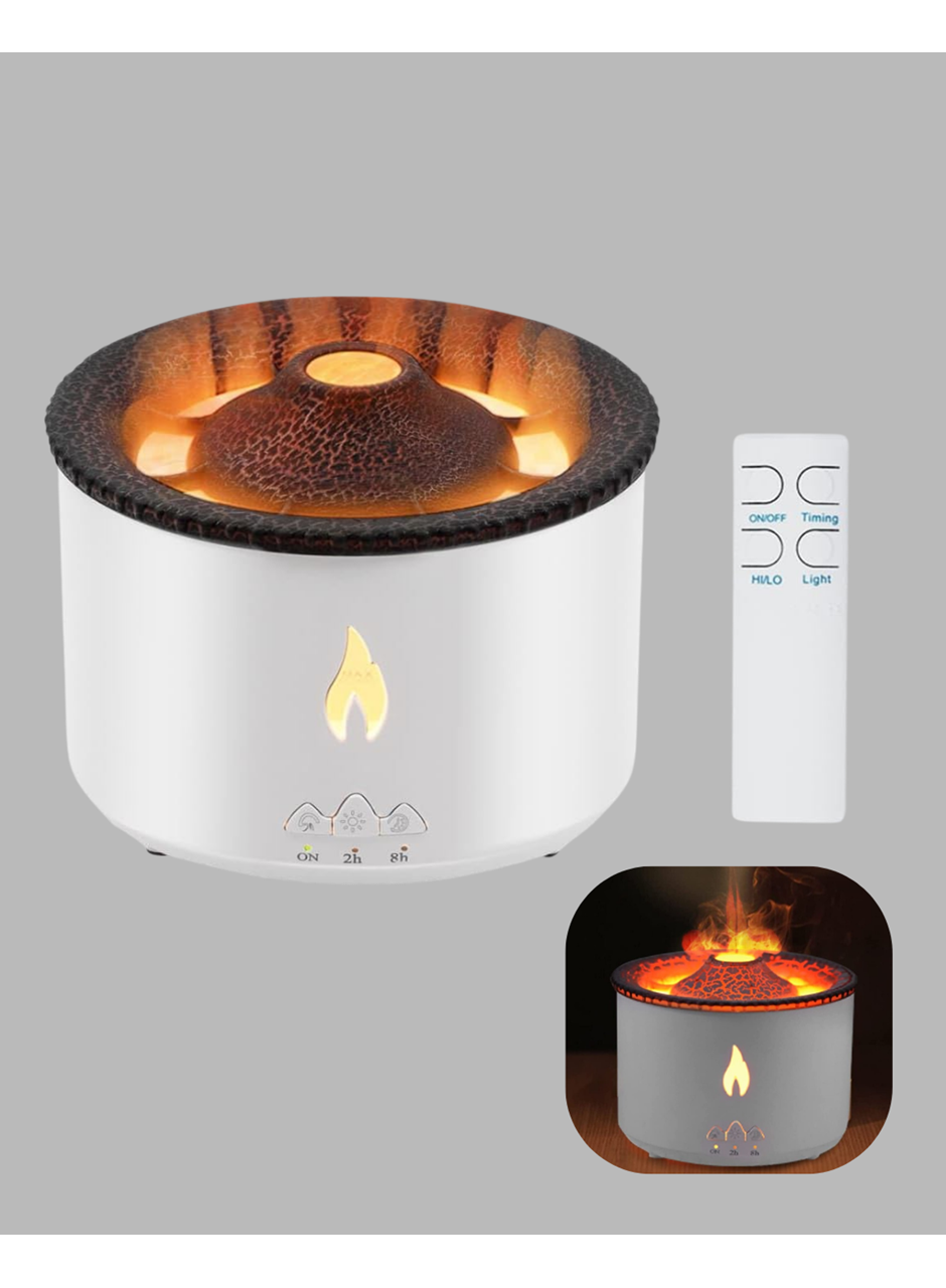 3D Alev Işıklı Aromaterapi Makinesi – 360 ml Su Kapasiteli Sessiz Difüzör