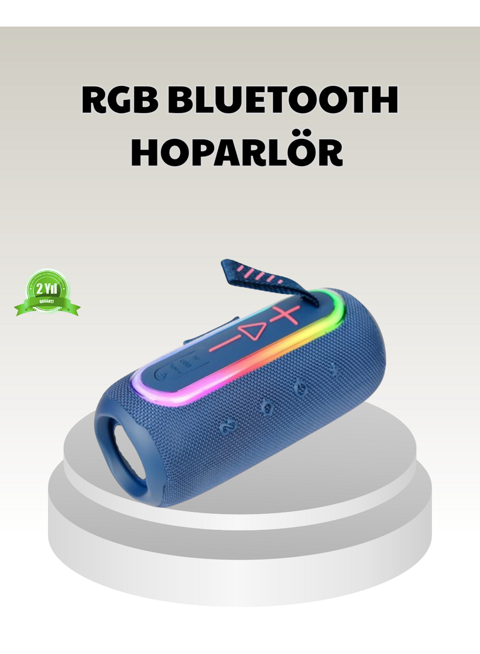 Mavi Taşınabilir Bluetooth Hoparlör Kompakt Tasarım ve Güçlü Ses
