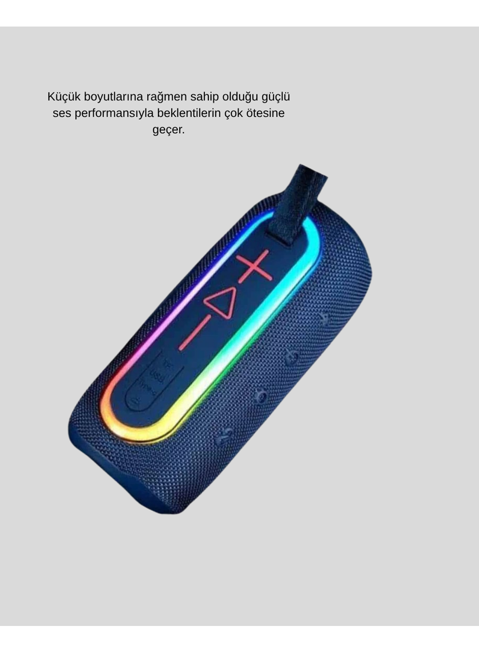 Mavi Taşınabilir Bluetooth Hoparlör Kompakt Tasarım ve Güçlü Ses