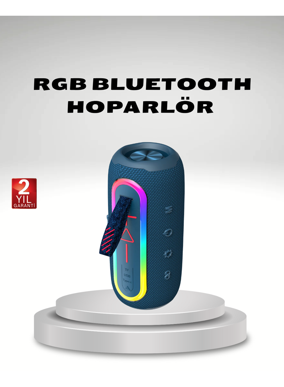 Taşınabilir Mini Bluetooth Hoparlör Güçlü Ses ve Şık Kırmızı Tasarım