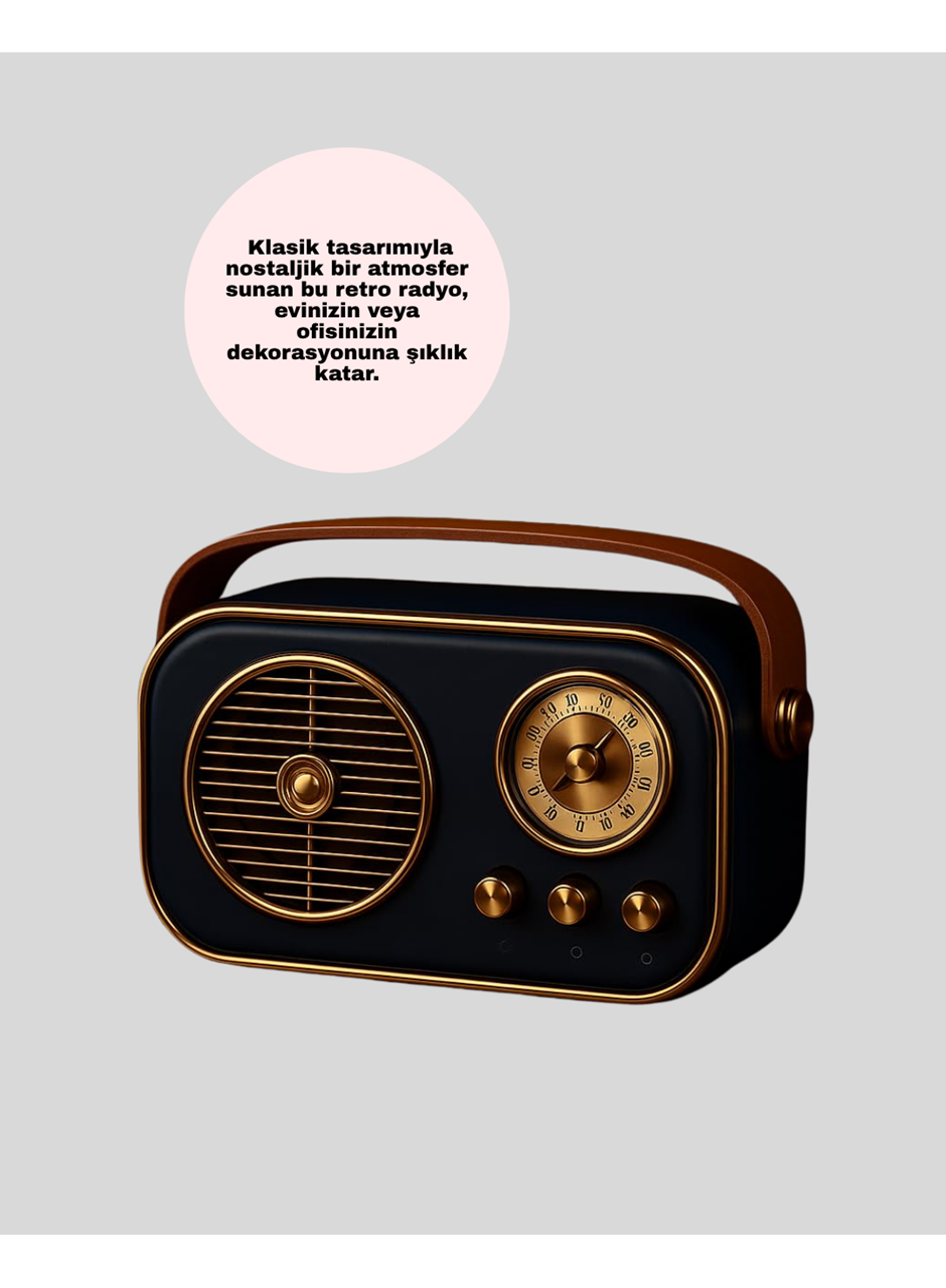 Nostaljik Retro Radyo – Bluetooth, USB ve FM Özellikli Şık Tasarım