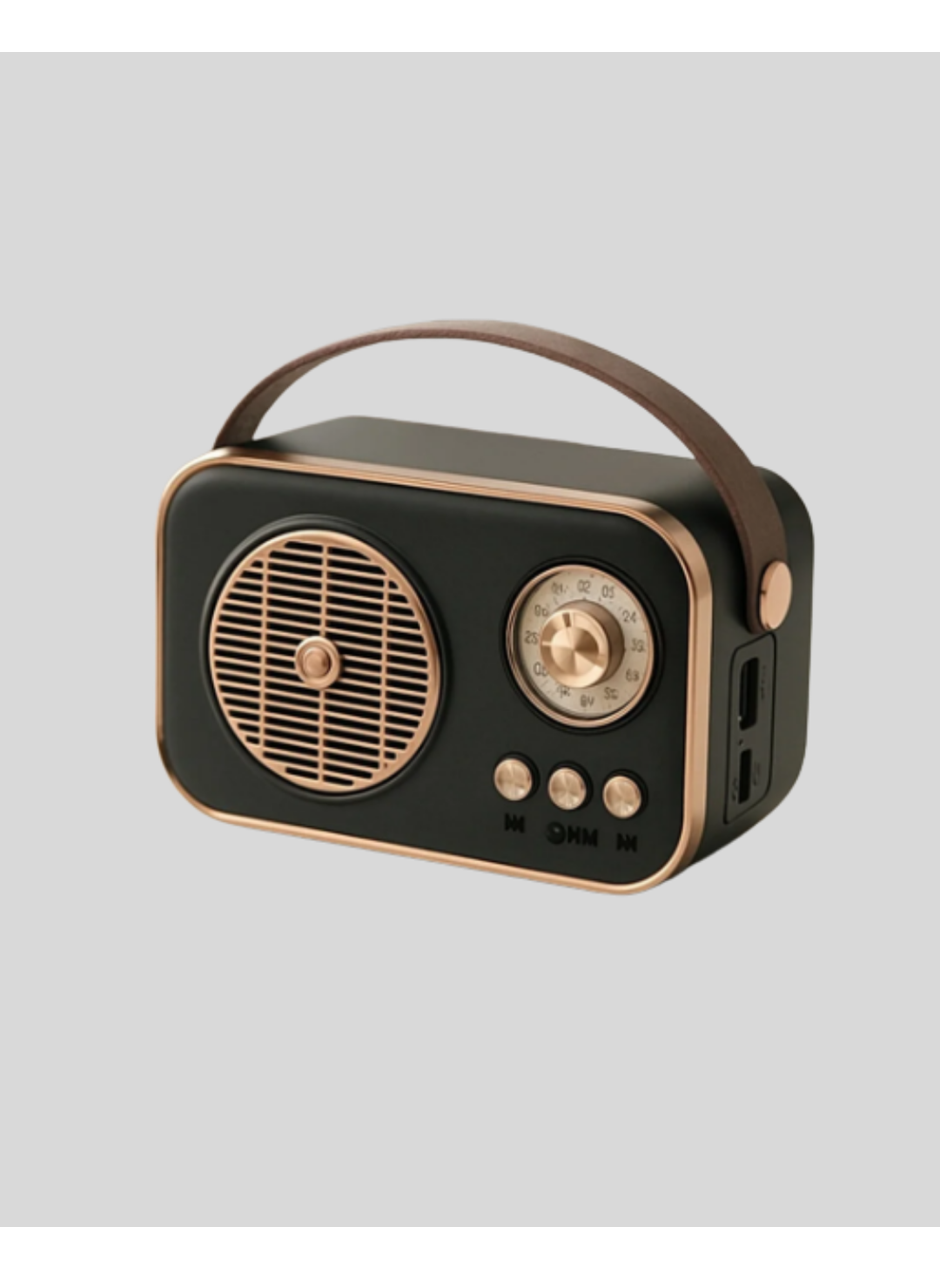 Retro Bluetooth Radyo – Nostaljik Tasarım, TF Kart ve USB Destekli