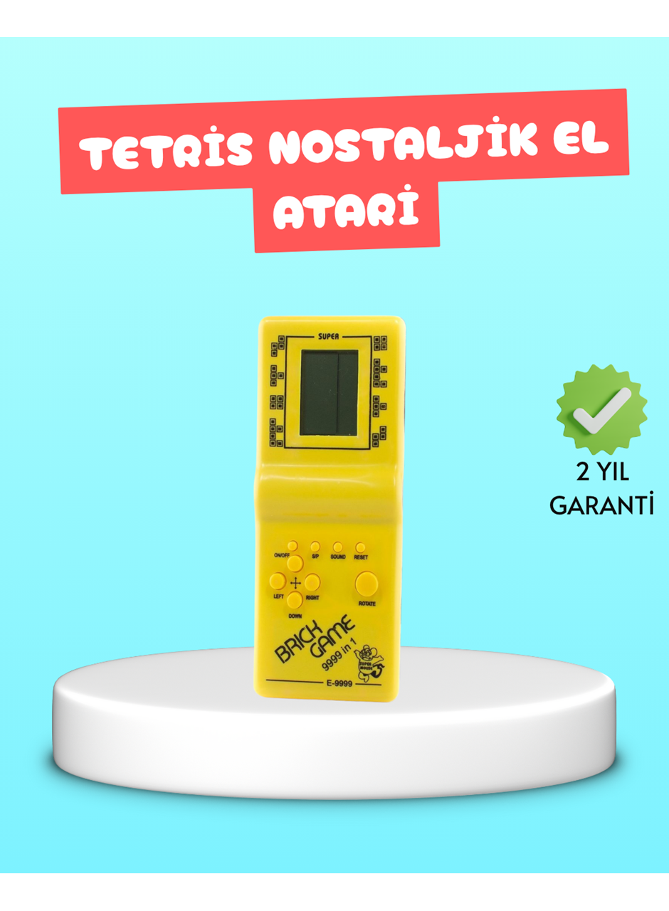 Taşınabilir El Aterisi Gameboy – Klasik Tetris Oyunu, Pil ile Çalışan Mini El Konsolu