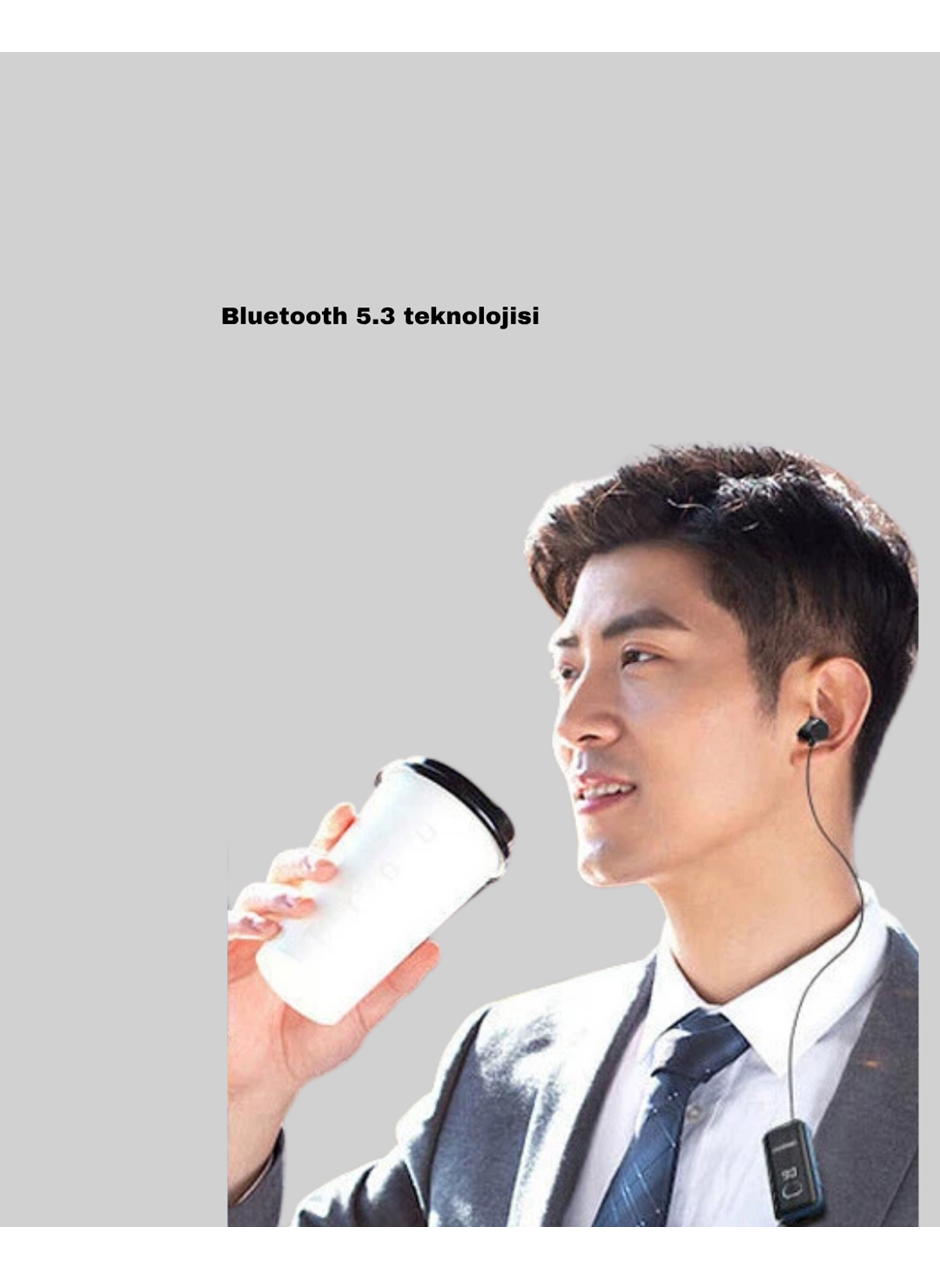 Bluetooth 5.3 Kablosuz Kulaklık Geri Çekilebilir Kablolu ve Ekranlı