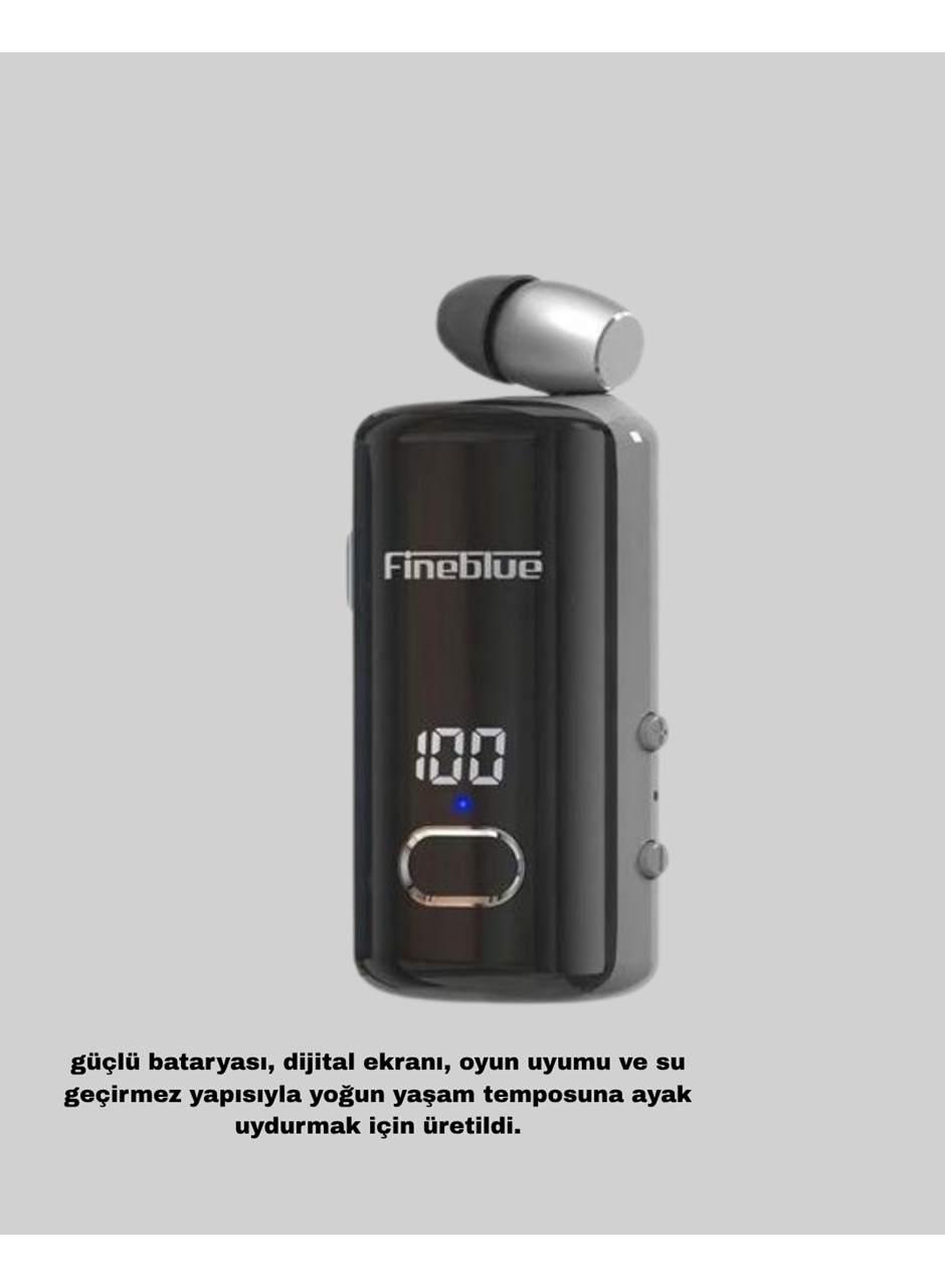 Bluetooth 5.3 Kablosuz Kulaklık Geri Çekilebilir Kablolu ve Ekranlı