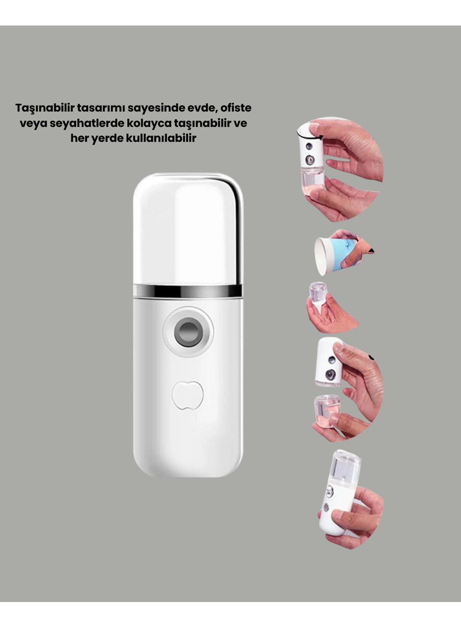 Mini Şarjlı Buhar Nemlendirici – Taşınabilir, Enerji Tasarruflu, Kablosuz Kullanım