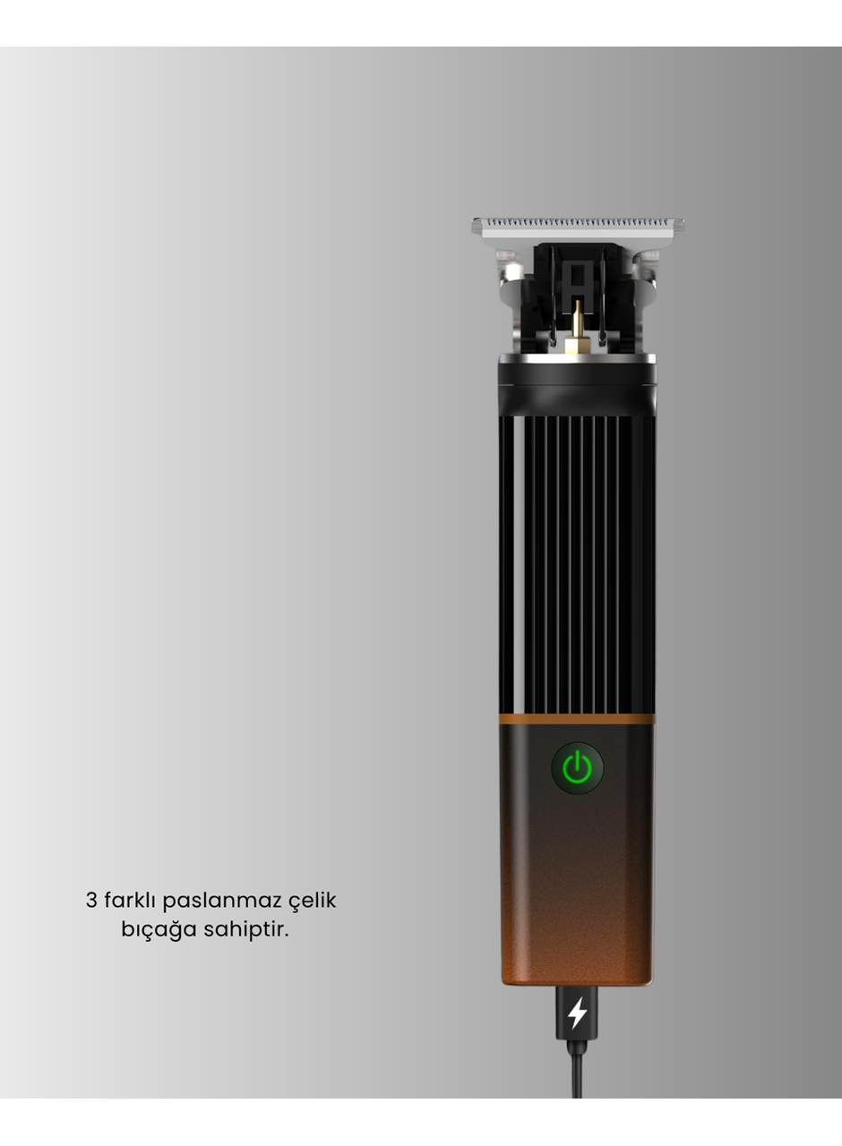 Erkekler İçin 3 in 1 Şarjlı Bakım Seti – 7300 RPM Güçlü Motor ve Sessiz Çalışma
