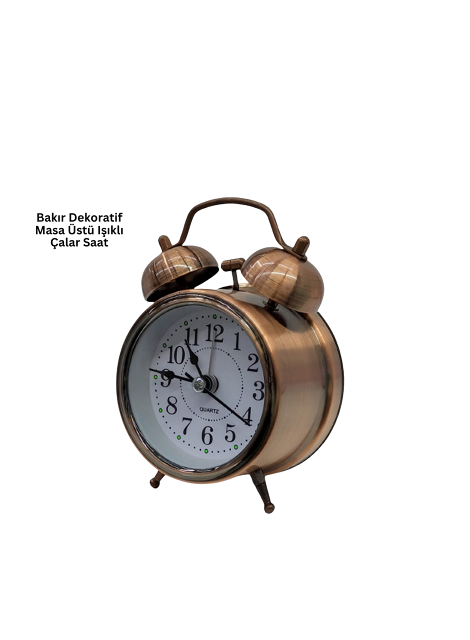 Bronz Metal Masa Saati