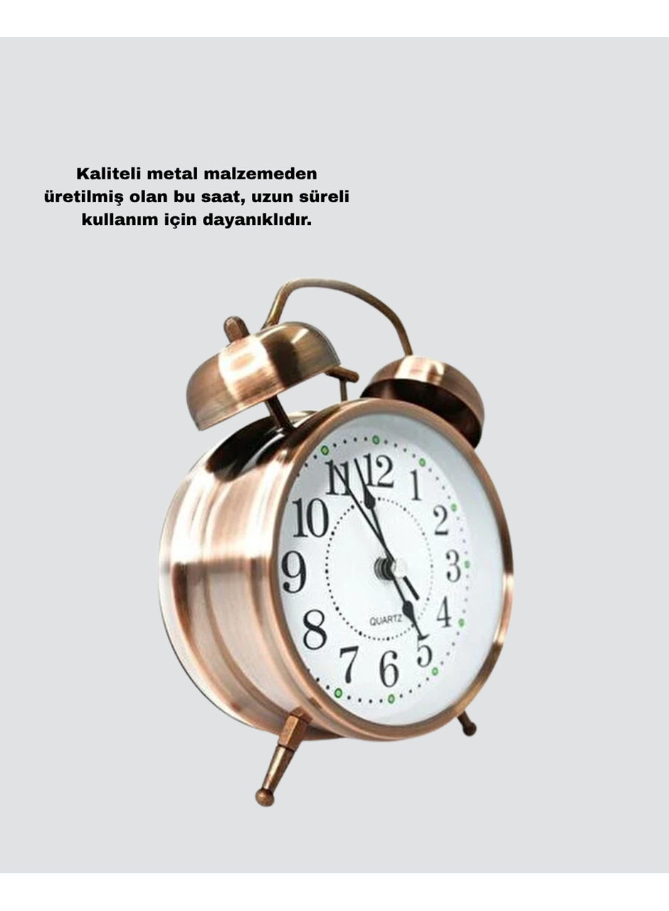 Bronz Metal Masa Saati