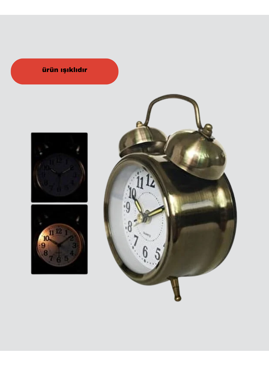 Bronz Metal Masa Saati