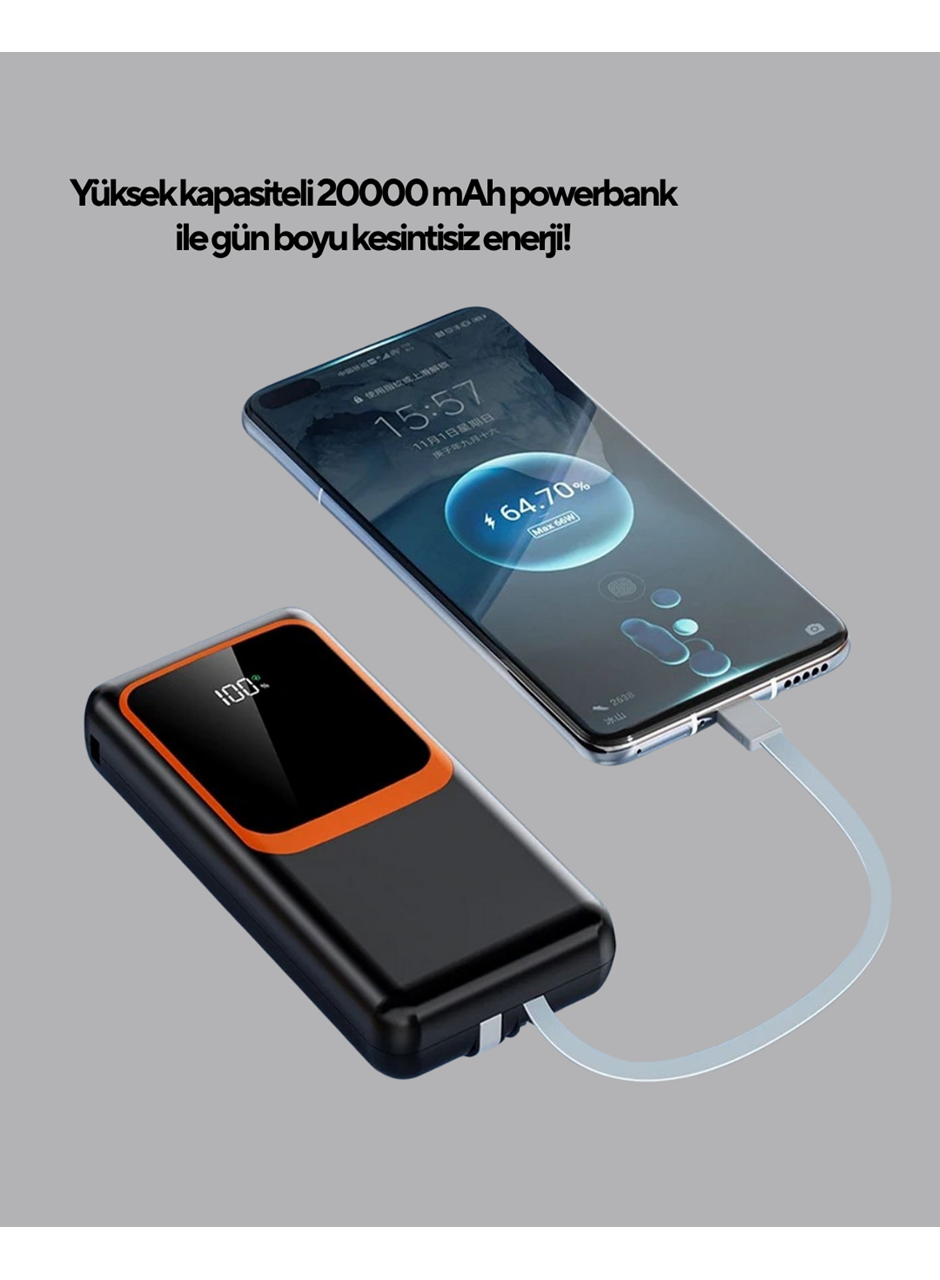 Powerbank 20000 mAh Yüksek Kapasiteli ve 22.5W Hızlı Şarj Destekli
