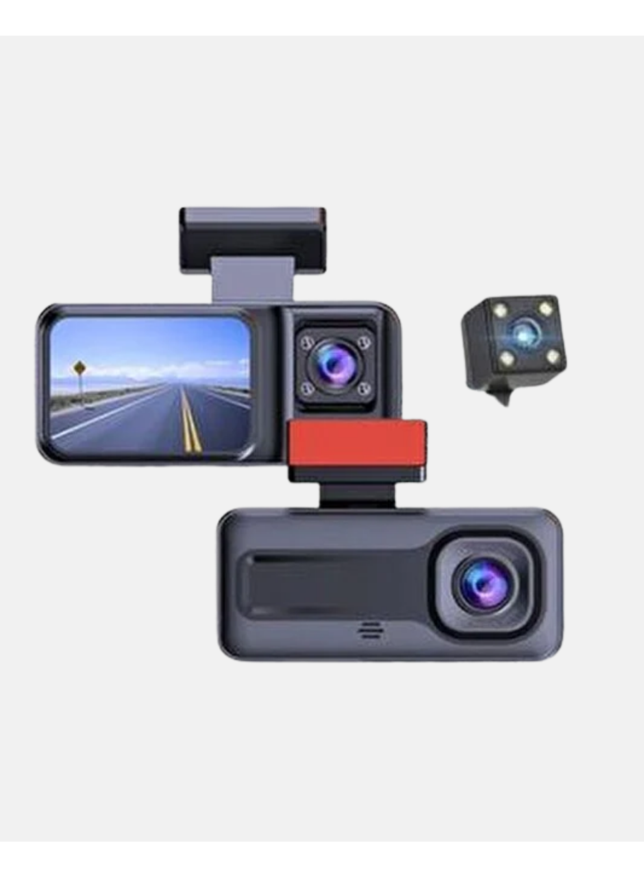 Üç Kameralı Dash Cam 170° Geniş Açılı Full HD Gece Görüşlü