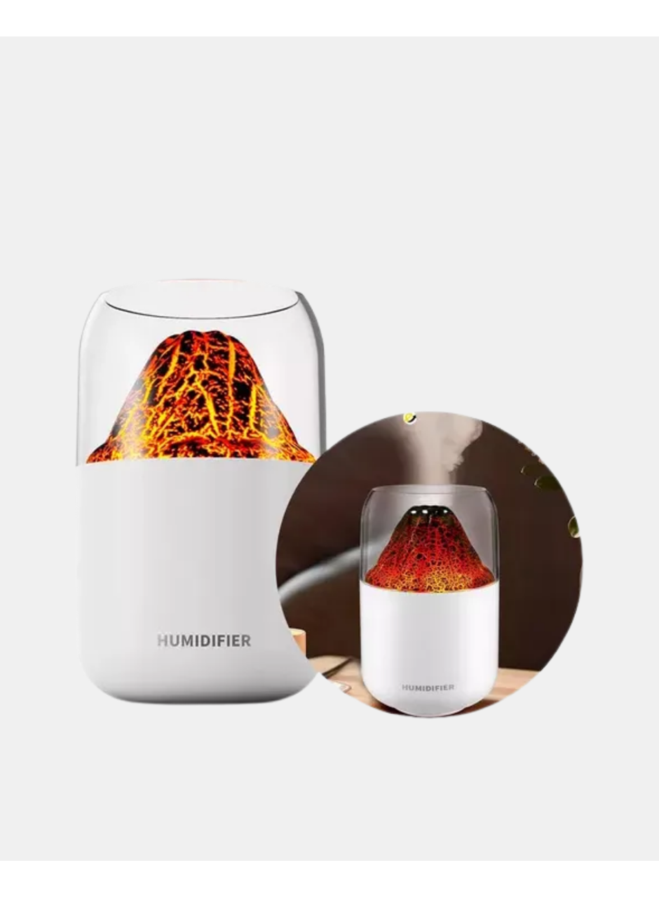 280ml Alev Işıklı Ultrasonik Hava Nemlendirici Sessiz ve USB Şarjlı