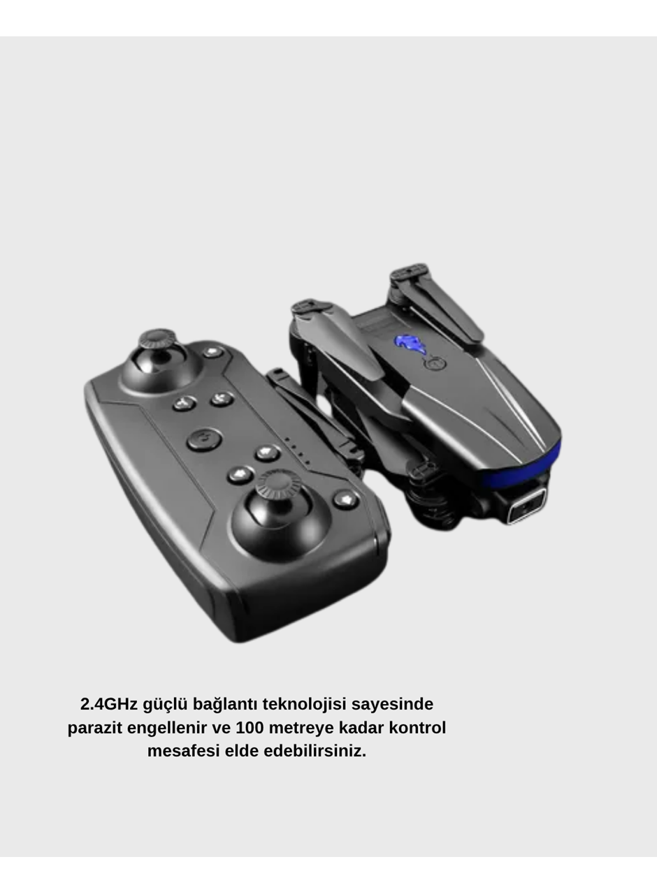 Wi-Fi Bağlantılı 4K Drone Katlanabilir ve 360° Takla Özellikli