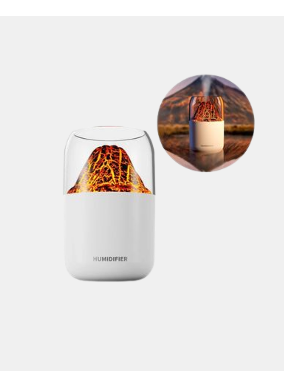 Ultrasonik Alev Efektli Aromaterapi Difüzörü USB Şarjlı ve Otomatik Kapanma Özellikli