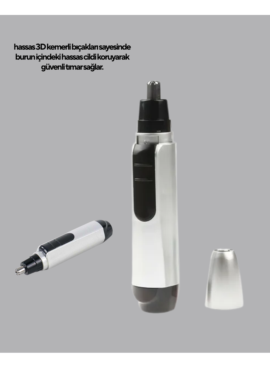 Kişisel Burun ve Kulak Tıraş Makinesi 3D Kavisli Bıçak ve Kompakt Tasarım