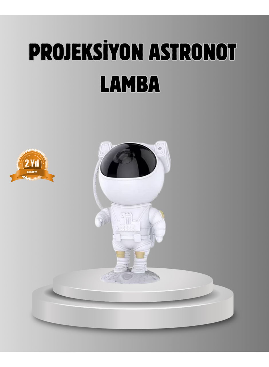 Astronot Galaksi Projeksiyon Lambası Bluetooth Bağlantılı ve Uzaktan Kontrollü