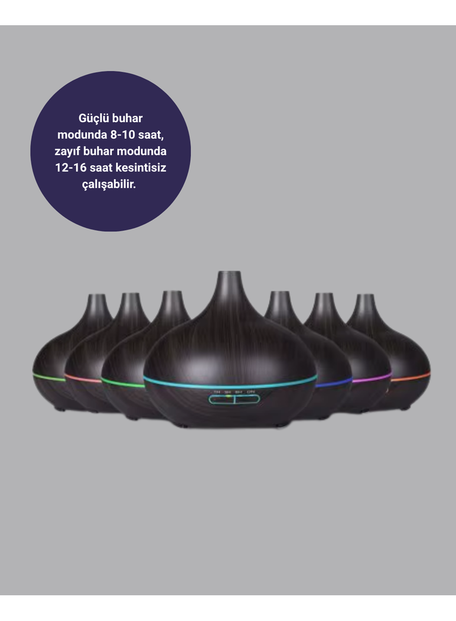 Aromaterapi Difüzörü 550 ml Ultrasonik Nemlendirici Otomatik Kapanma Özellikli