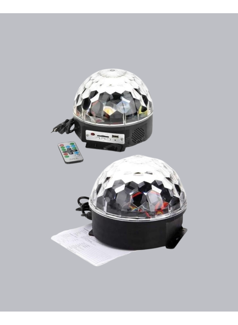 LED Disko Küresi Bluetooth Hoparlörlü Ritimle Senkronize Döner Işıklı