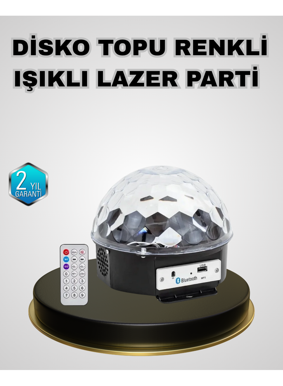 Bluetooth Hoparlörlü LED Disko Işığı Müzik Ritim Duyarlı ve Taşınabilir