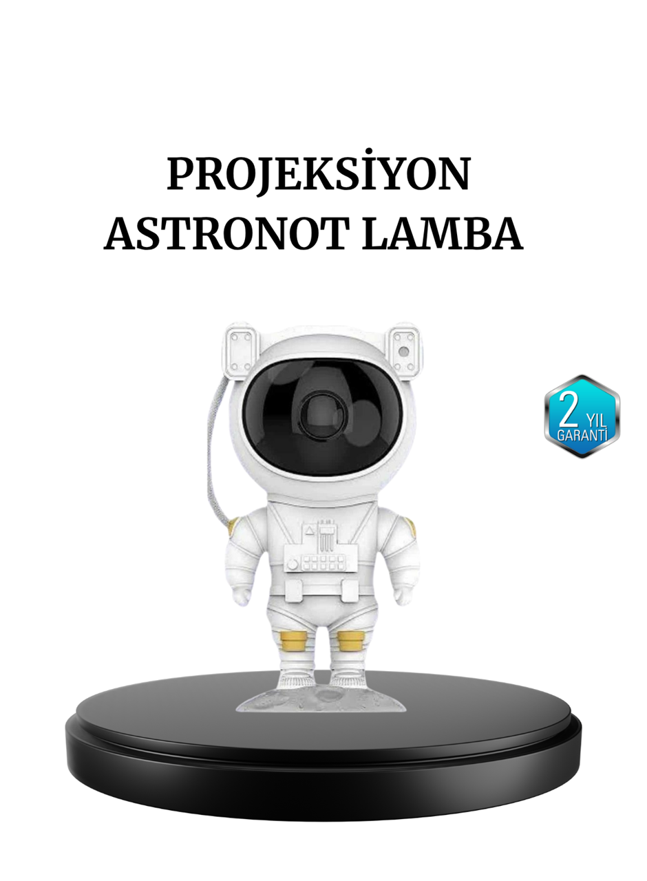Astronot Projeksiyon Lambası Bluetooth Müzikli ve Uzaktan Kumandalı