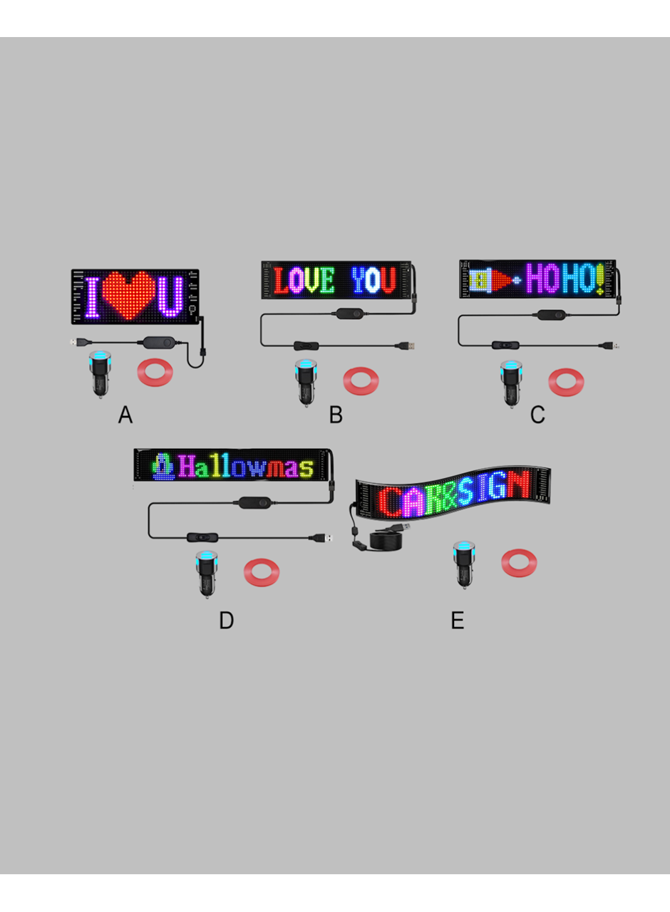 RGB Kayar Yazılı LED Reklam Ekranı – USB Bağlantılı Esnek Tasarım