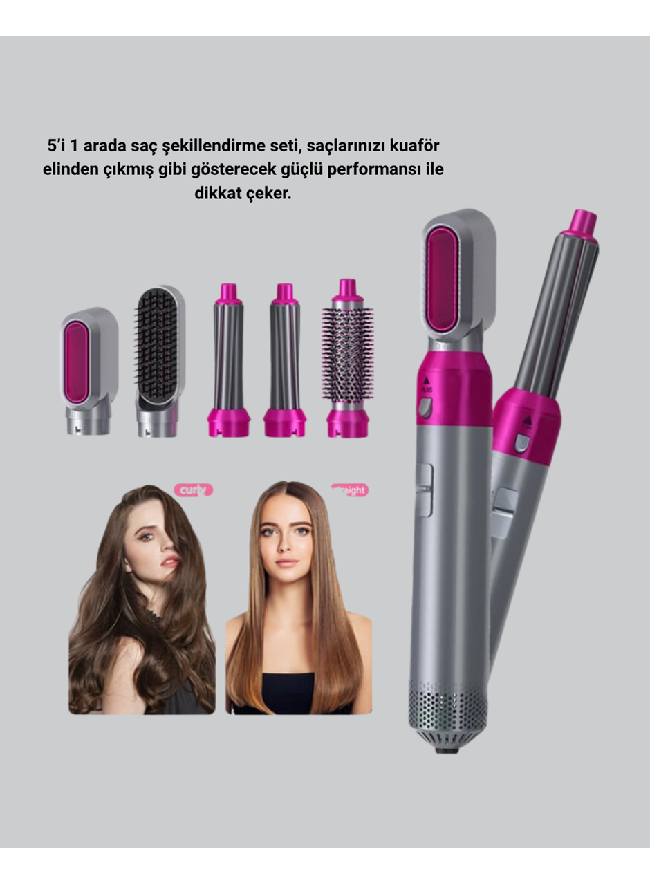 5’i 1 Arada Saç Şekillendirici Set Kuaför Düzeyinde Performans ve Ergonomik Tasarım