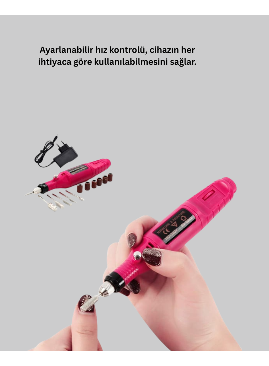 Tırnak Matkap Makinesi – Profesyonel Manikür Pedikür Cihazı, Ayarlanabilir Hız ve Sessiz Çalışma